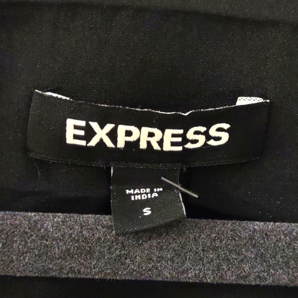 NWT Express Wrap Black Chiffon Surplice Dress Size S - Picture 6 of 10